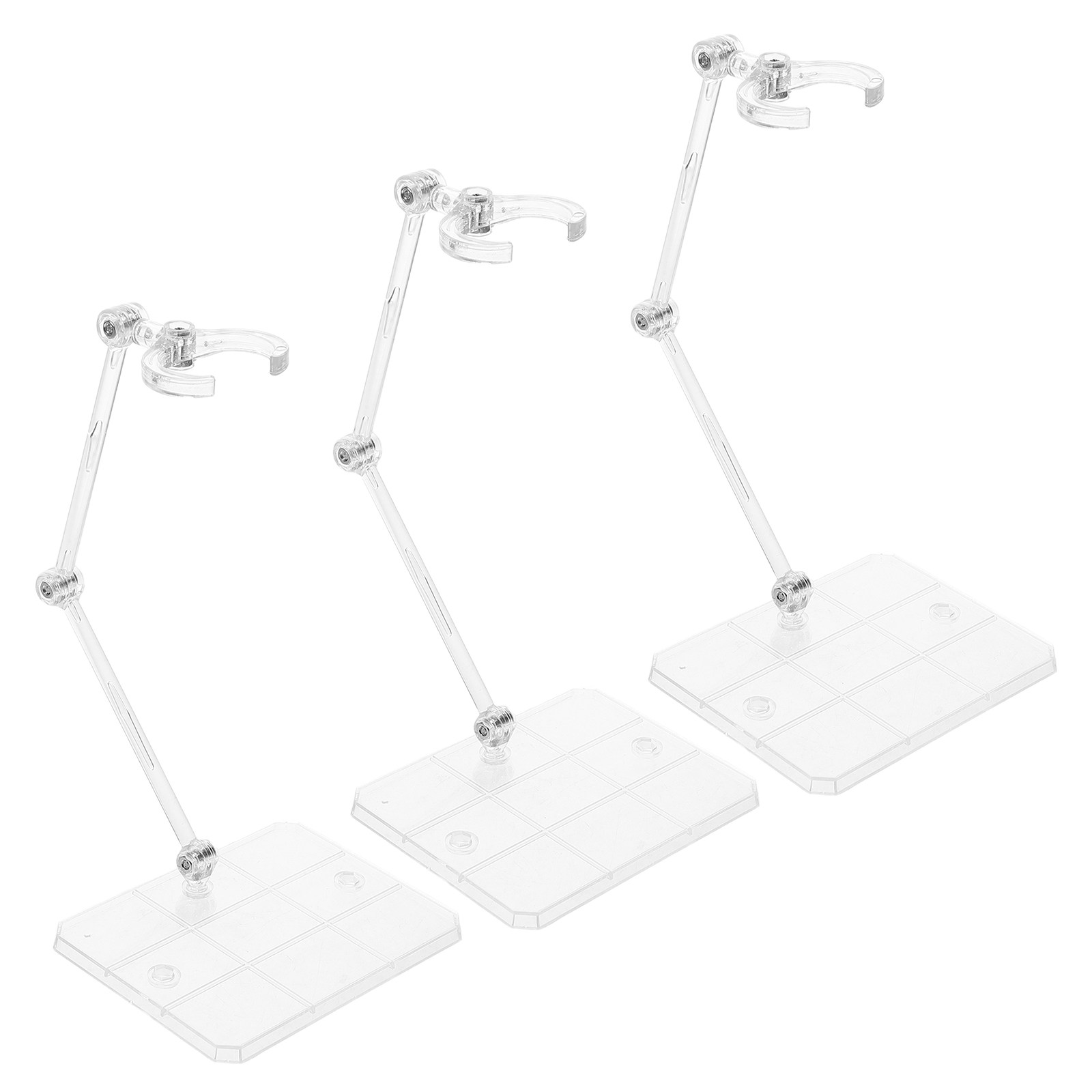 Action Figure Stand - 3 قطع من قواعد دعم الشفافة