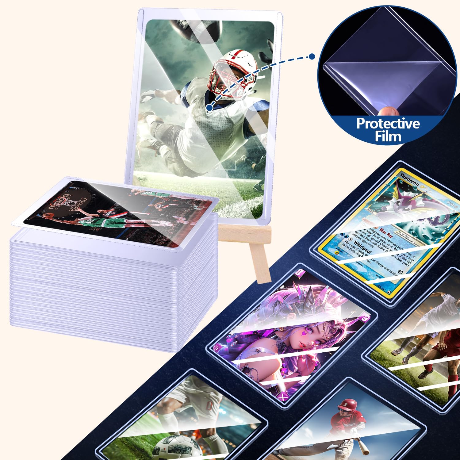 25-100 قطعة من أغلفة البطاقات  - مراجعة Card Penny Sleeve وسعره