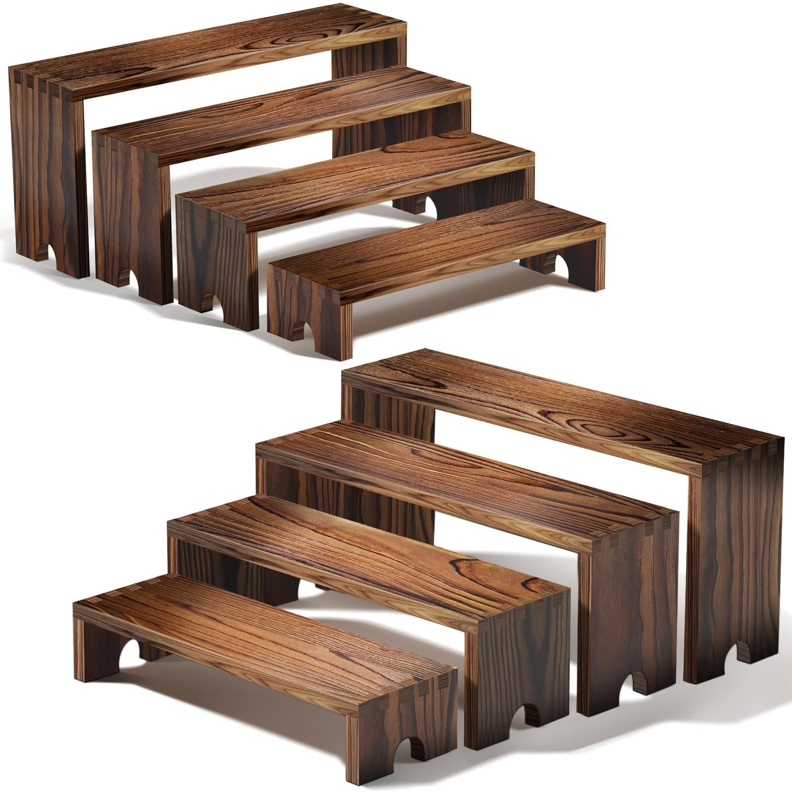 مجموعتان من حوامل العرض الخشبي - مراجعة Display Risers Set وسعره